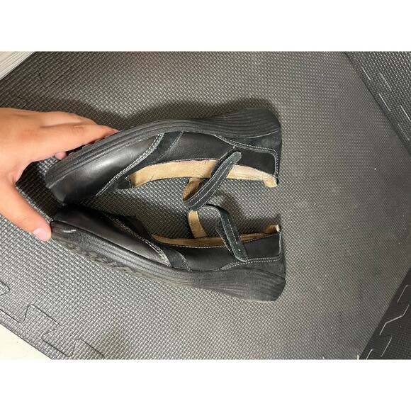 Taos Women's Stroll Mary Jane Shoe‎ Black Leather Strap Sandals US 8 EU Size 39 - Picture 5 of 8